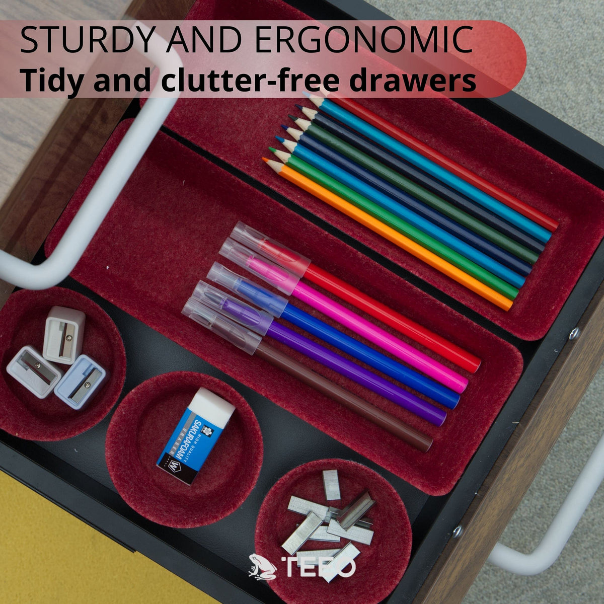Teeo - Drawer Organizers - Office Supply Organizer - Desktop Drawers - Organizing Containers