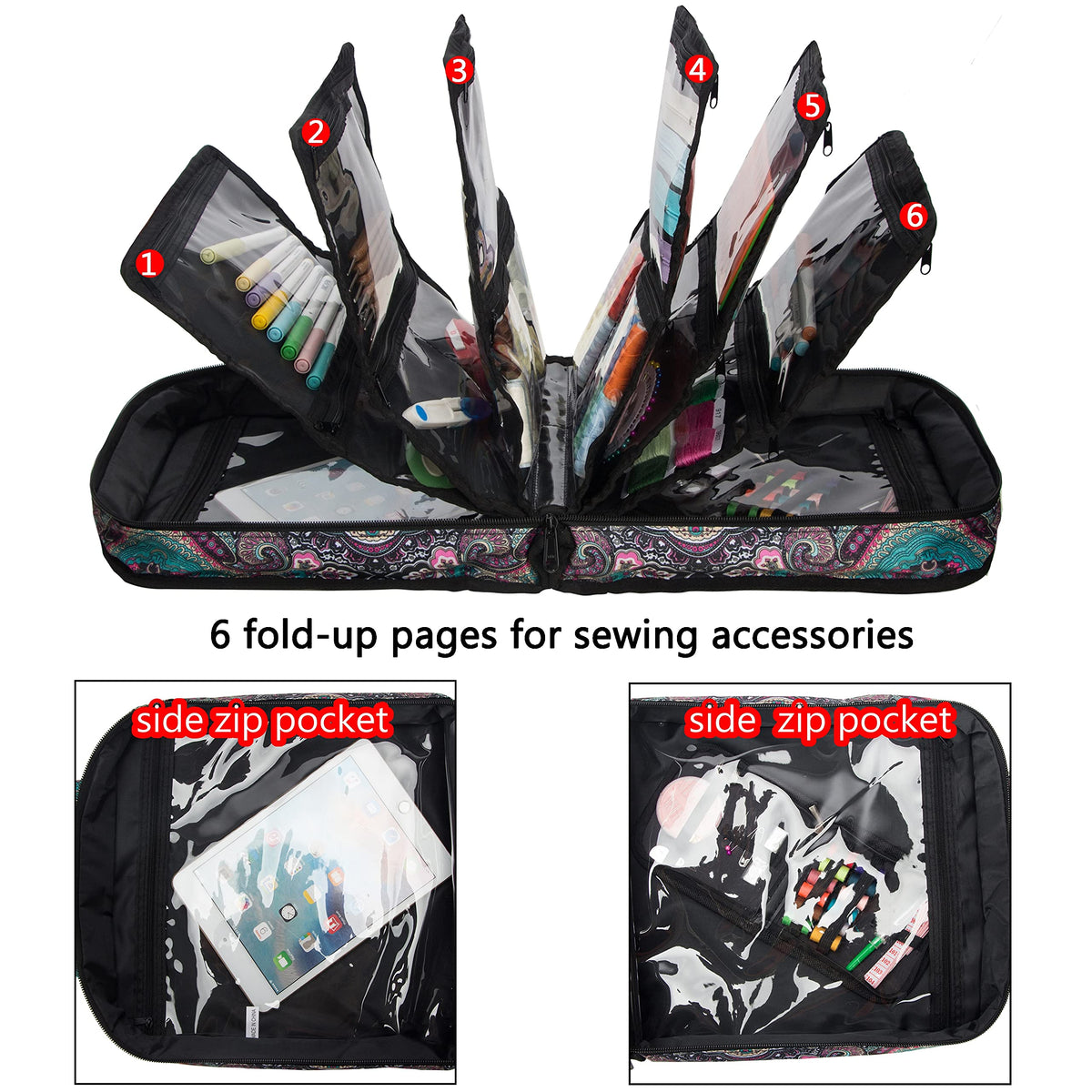 PACMAXI Sewing Accessories Storage Bag, Knitting, Craft Tools