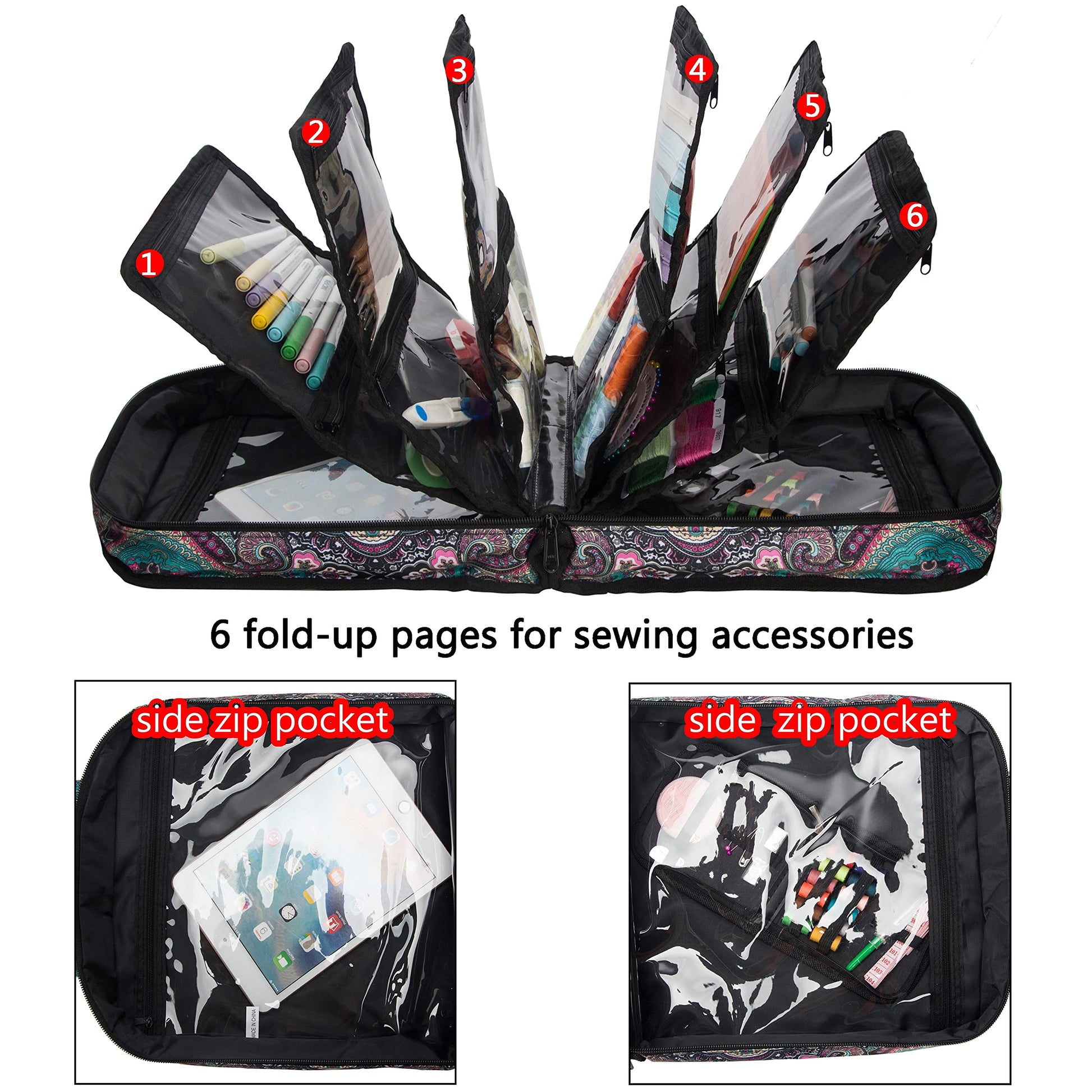 PACMAXI Sewing Accessories Storage Bag, Knitting, Craft Tools