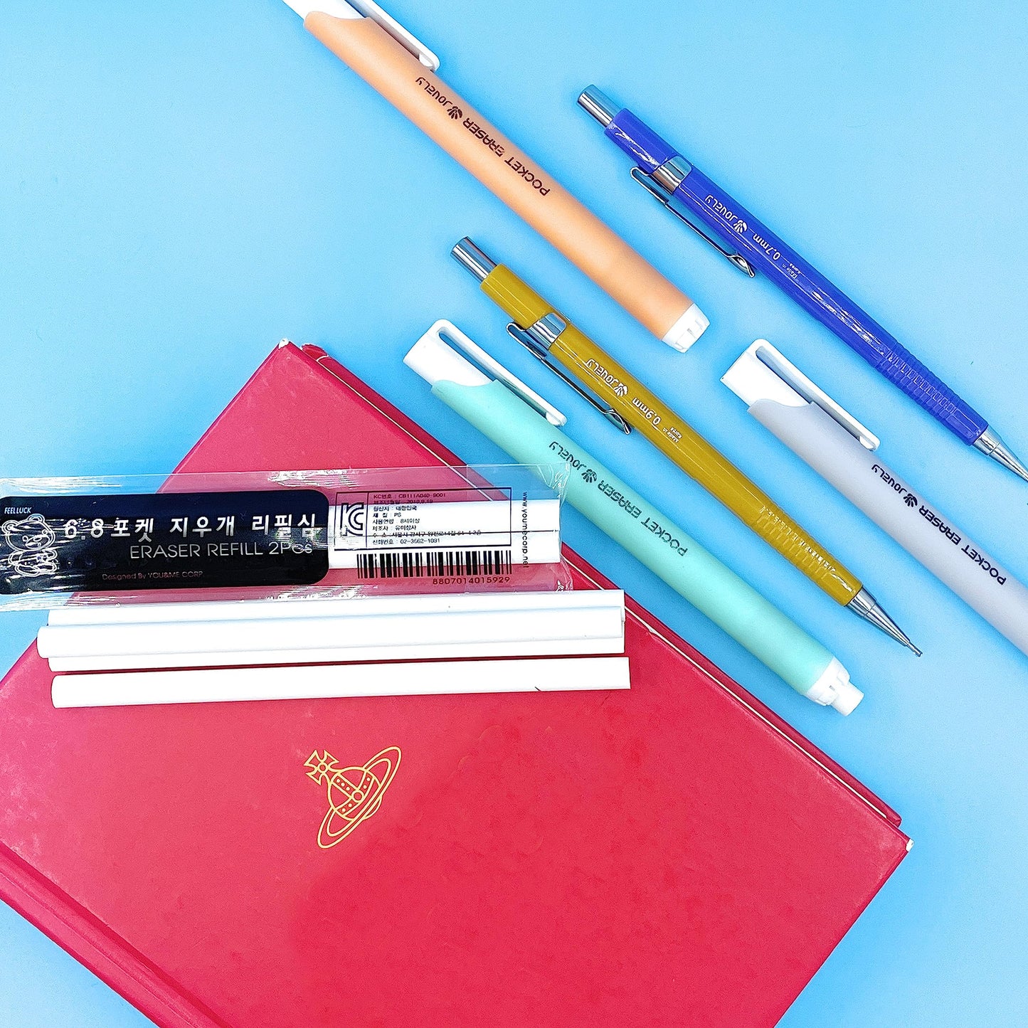 JOVELY 0.9mm Mechanical Pencils, HB #2, Yellow, 12 Count, Made in Korea