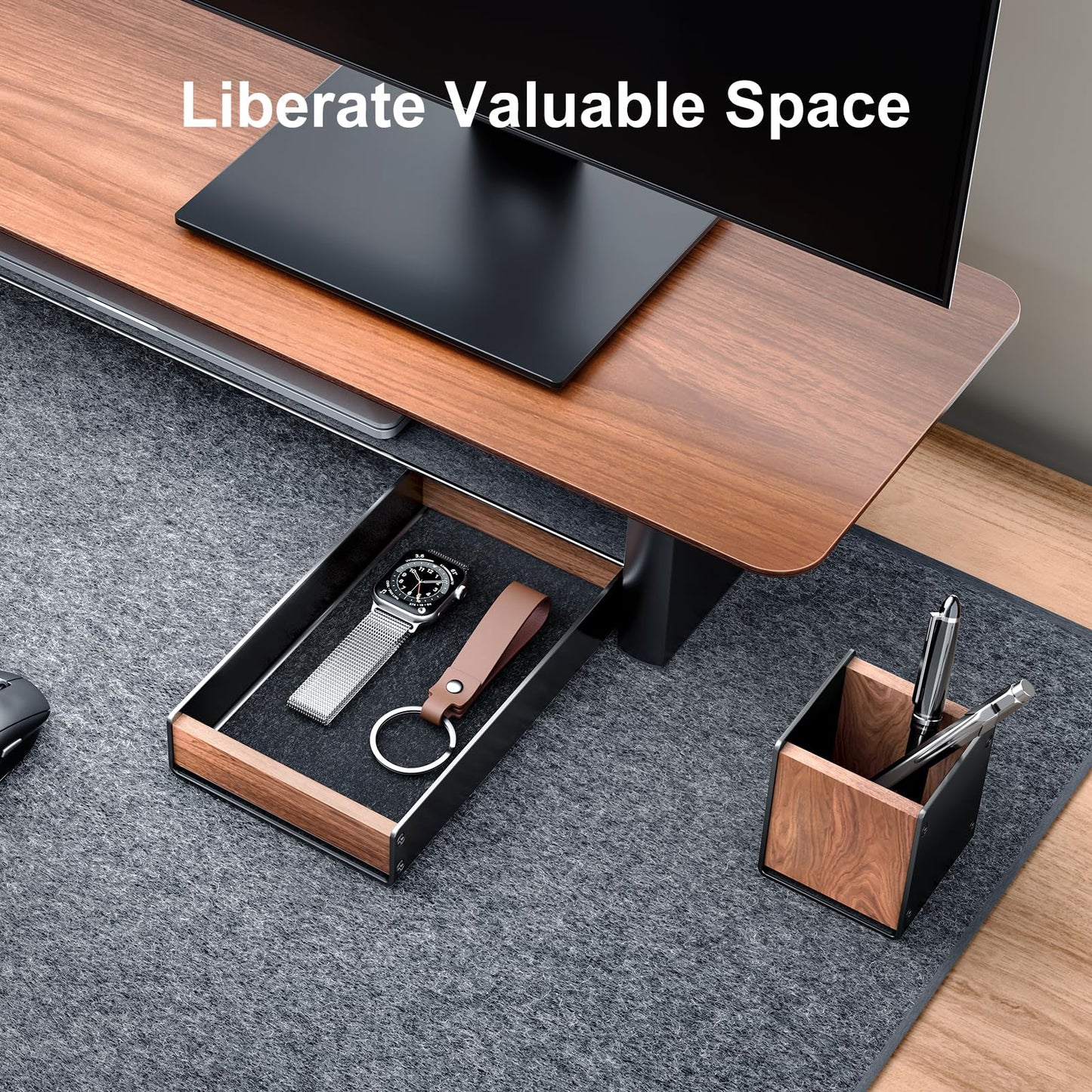 UPERGO Desk Organizer Tray Pen and Pencil Holder Set