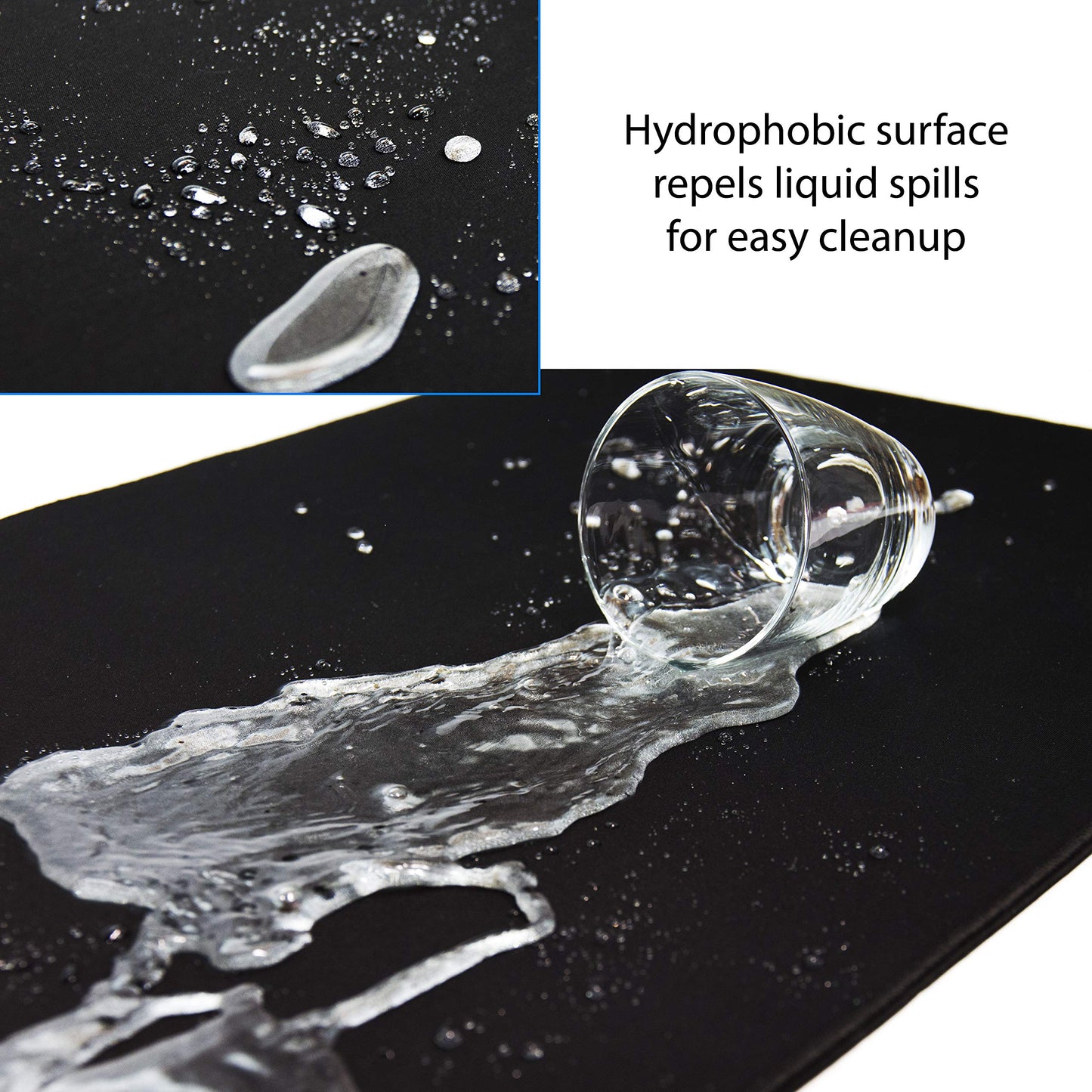 Traverse Ridge Gaming Mouse Pad (5mm) Massive 46 inch | 46x17.3x0.20 Extra Thick | Black | Stitched