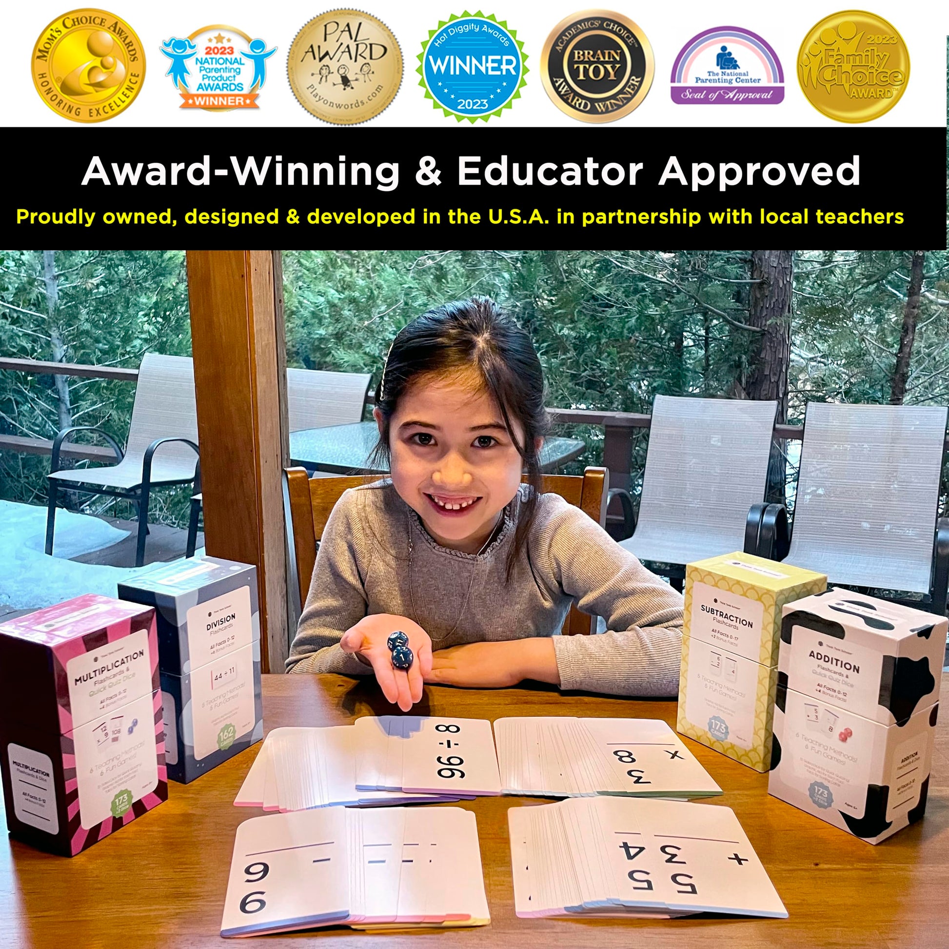 Award-Winning Math Flash Cards – 681 Addition, Subtraction, Multiplication & Division Facts (0–12)