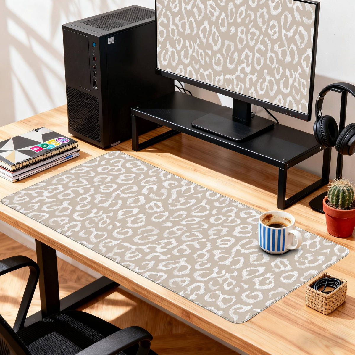 TIRANVERA Desk Cover Mat, XXL Large Mouse Pad, Computer Laptop Mat Desk Decor for Office Game Home