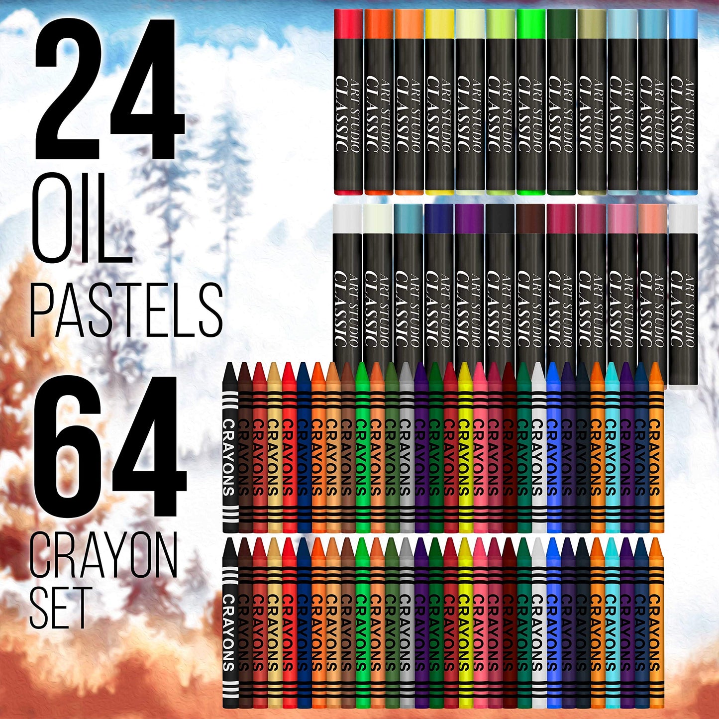 U.S. Art Supply 162-Piece Mega Wood Box Artist Kit for Painting, Drawing