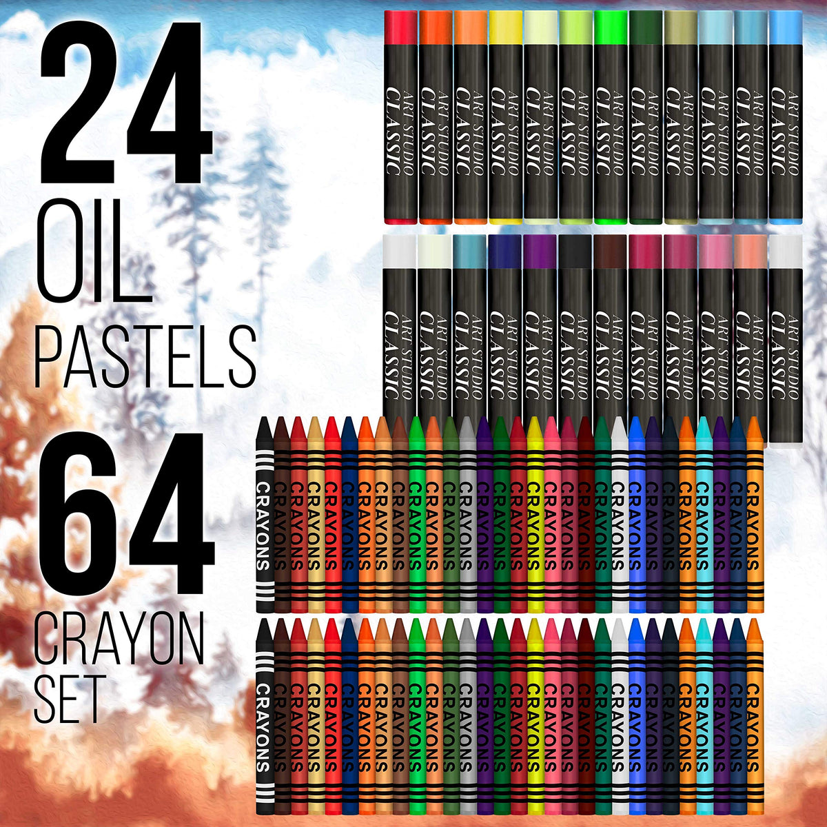U.S. Art Supply 162-Piece Mega Wood Box Artist Kit for Painting, Drawing