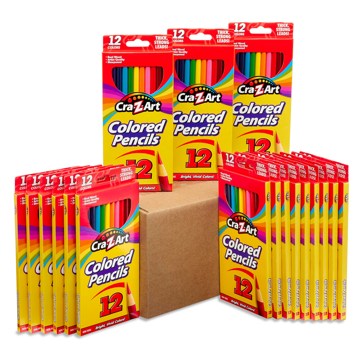 Cra-Z-Art Bulk Colored Pencils, 18 Packs of 12ct Colored Pencils, School Supplies, Classroom
