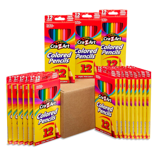 Cra-Z-Art Bulk Colored Pencils, 18 Packs of 12ct Colored Pencils, School Supplies, Classroom