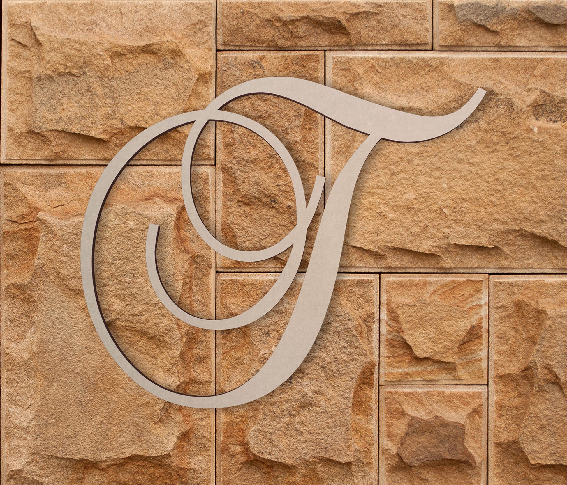 Jess and Jessica Wooden Letter T, 8" Long x 1/4" Thick – Large Wooden Letters for Wall Decor