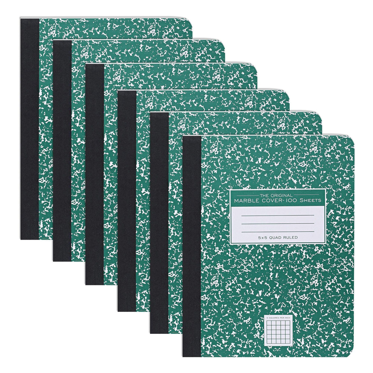 ROARING SPRING Hard Cover Composition Book, Graph Rule, 200 Pages, 6 Pack