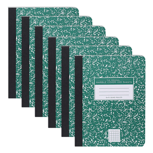 ROARING SPRING Hard Cover Composition Book, Graph Rule, 200 Pages, 6 Pack