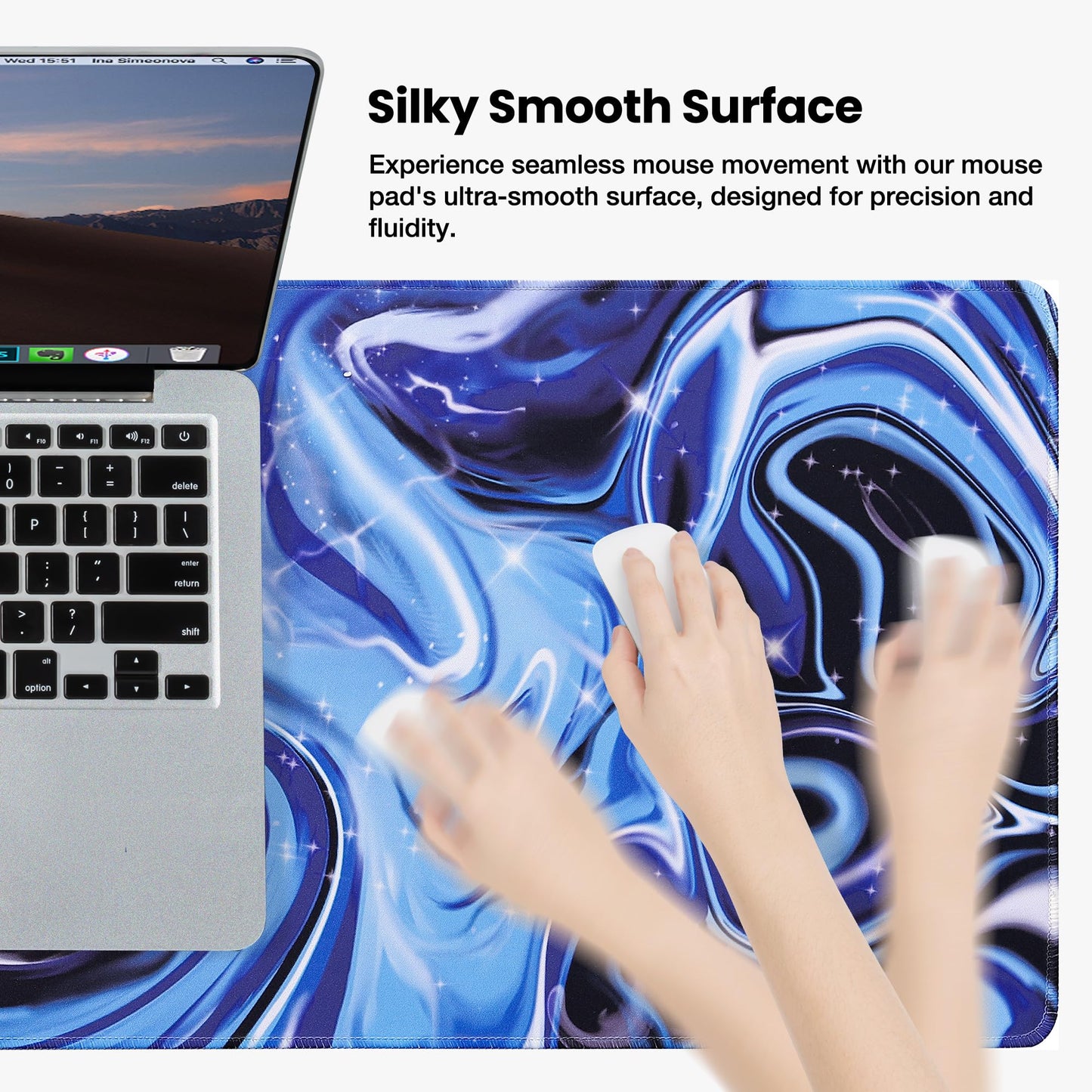 ALOANES Waterproof Gaming Mousepad Large Mouse Mat Non-Slip Rubber Base