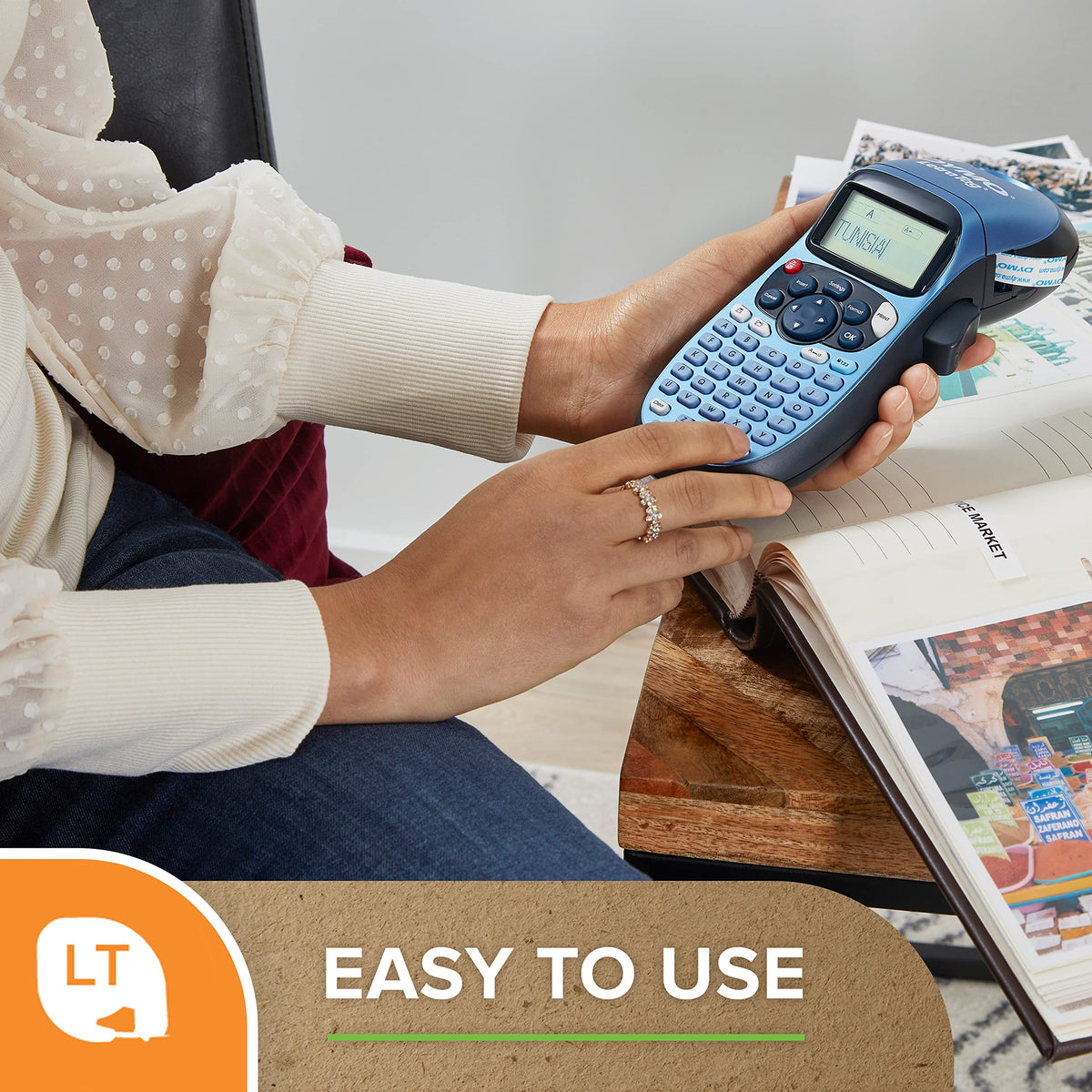 Dymo LetraTag LT-100H Handheld Label Maker | ABC Keyboard Label Printer with Easy-to-Use, 13