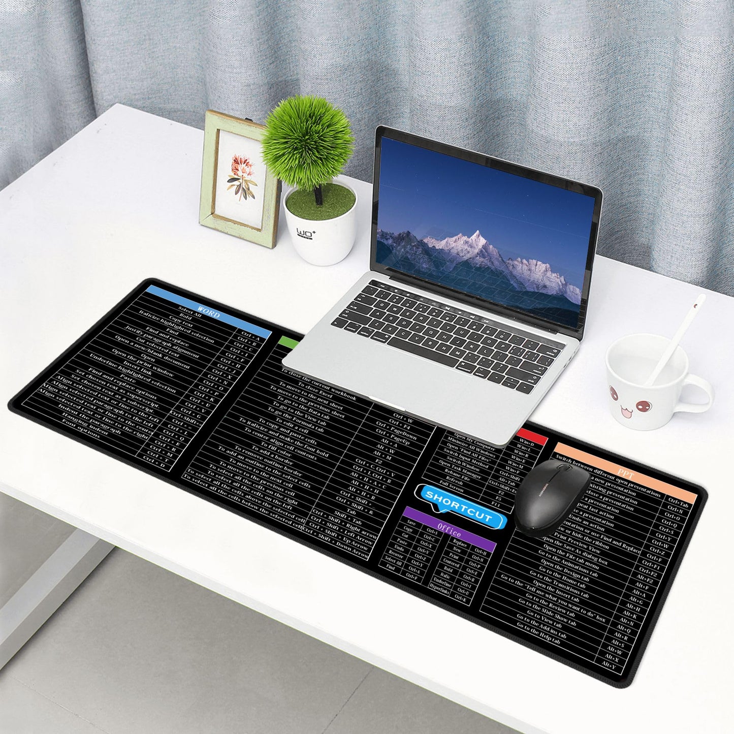 Sigouyinei Extra Large Desk Pad 31.5x12in Office Gaming Non-Slip Mouse Pad
