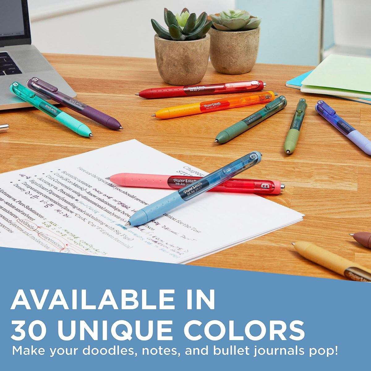 Paper Mate InkJoy Pens, Gel Pens, Medium Point (0.7 mm), Assorted, 6 Count