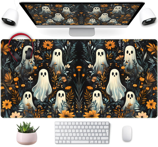 Retro Gothic Kawaii Desk Mat Cute Dark Academia Desk Pad Large Floral Mouse Pad XXL Gaming