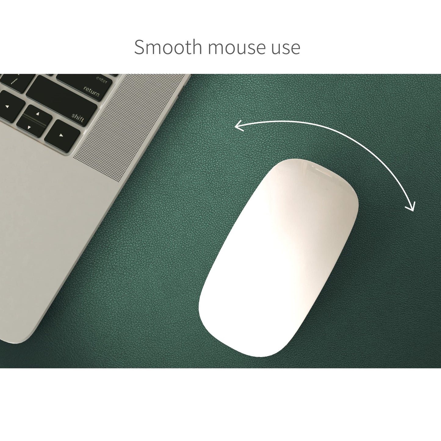 RENMTURE Dual-Sided Mouse Pad, Natural Cork & PU Leather Large Desk Pad for Office and Home Work
