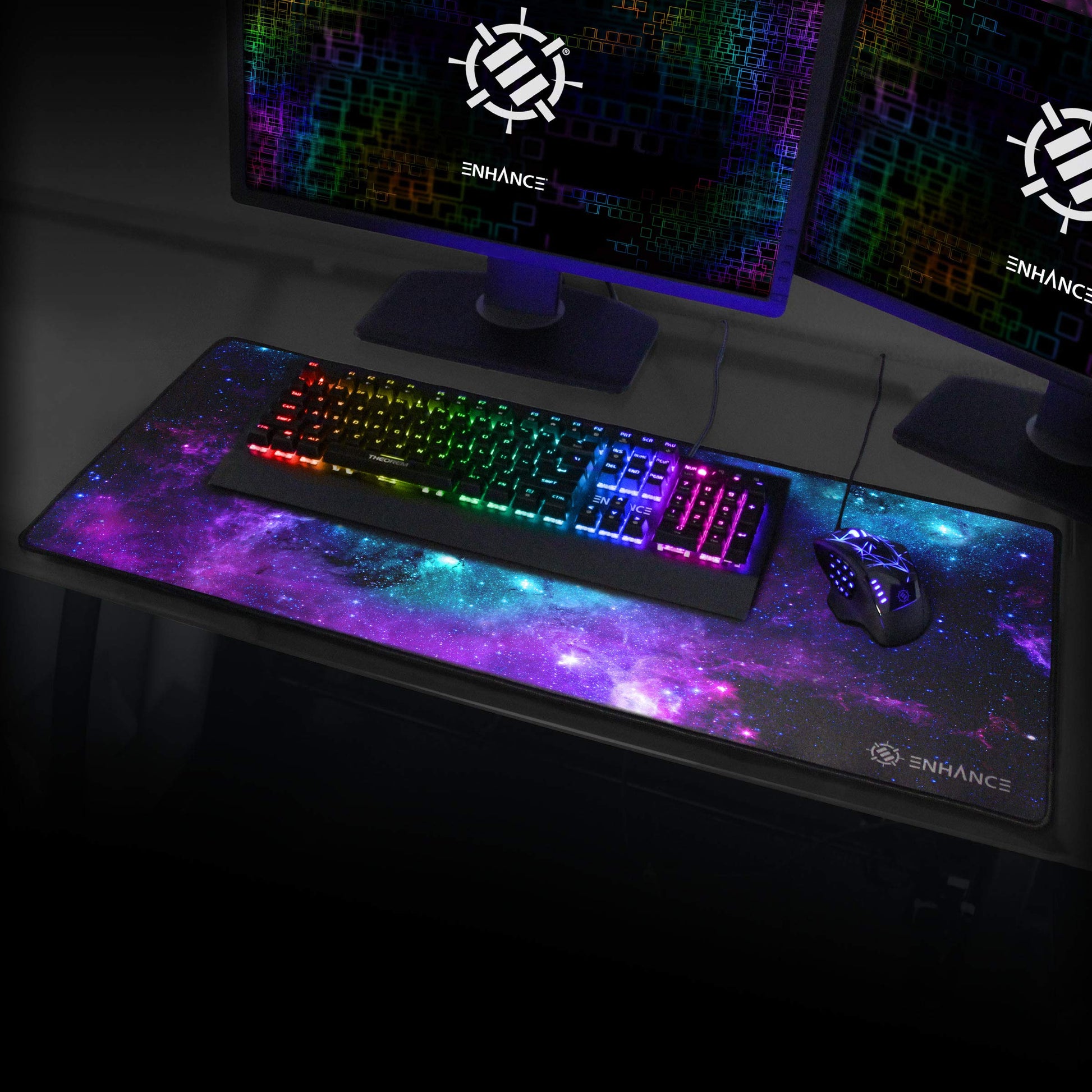ENHANCE Extended Large Gaming Mouse Pad - XXL Mouse Mat (31.5" x 13.75") Anti-Fray Stitching for