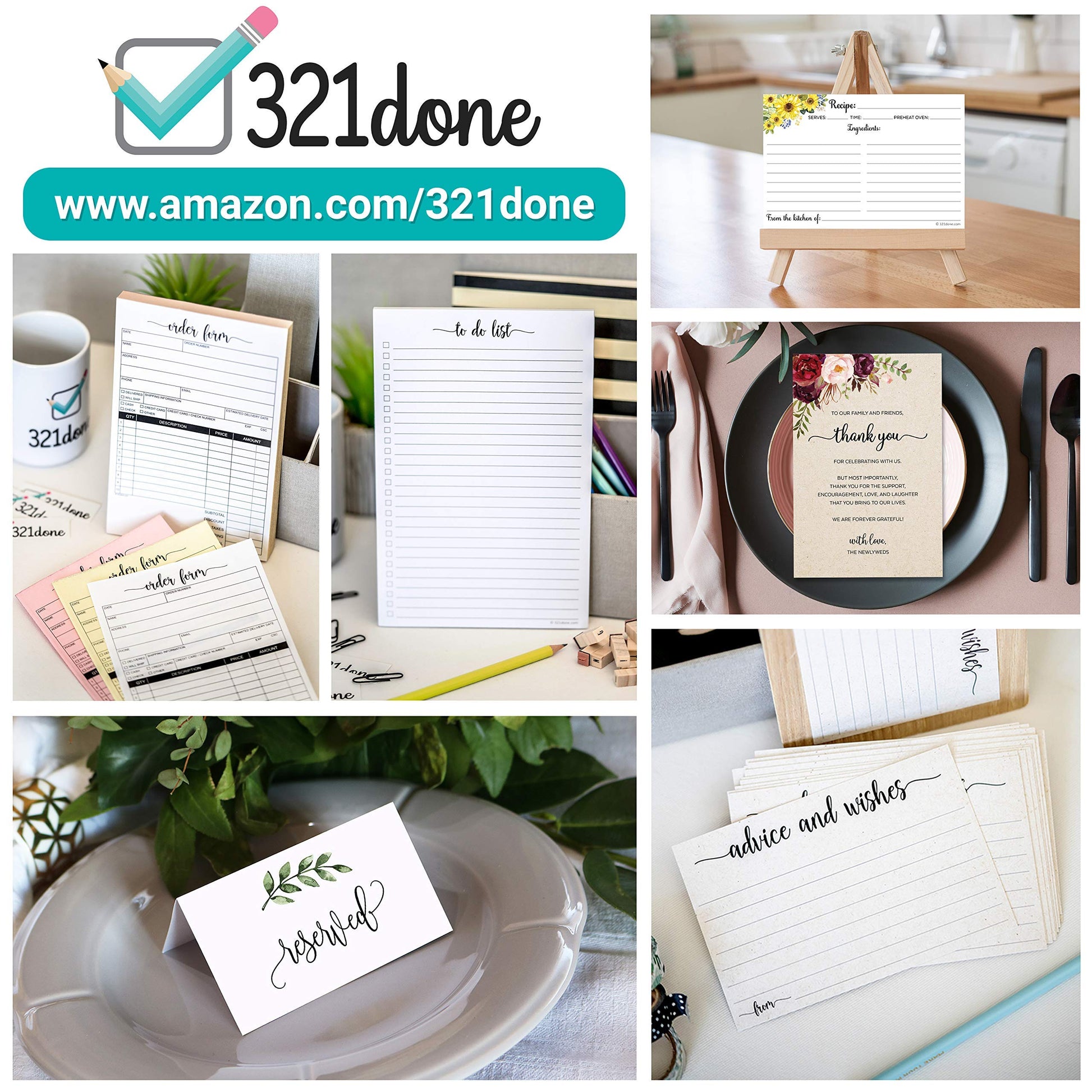 321Done Ruled Index Cards, Large 5x7, Set of 50, Kraft Tan, Double-Sided