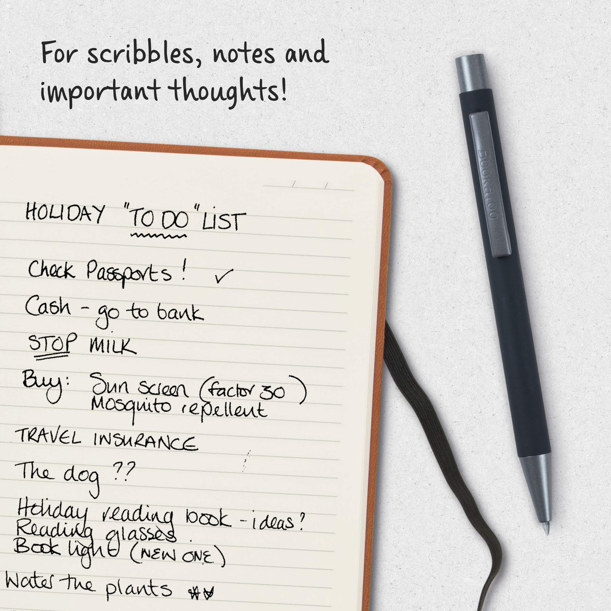 IF Bookaroo Pen, soft touch, colour coated pen with black ink - BLACK