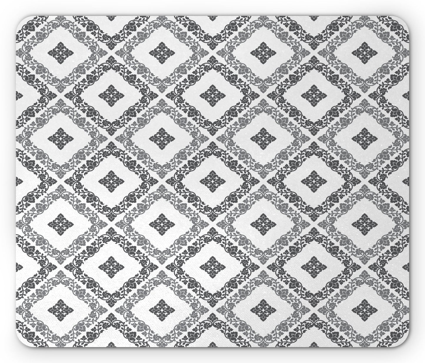 Lunarable Victorian Mouse Pad, Romantic Antique Floral Design in Triangle Forms Image Print