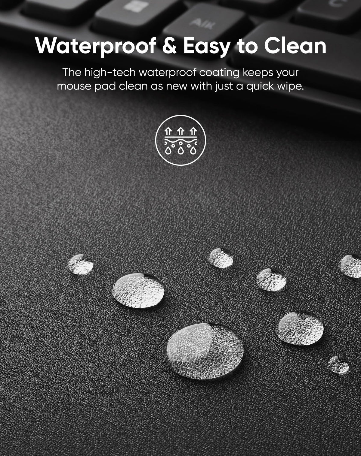 Reniteco Waterproof Large Office & Gaming Mouse Pad, 31.5" x 11.8", Black