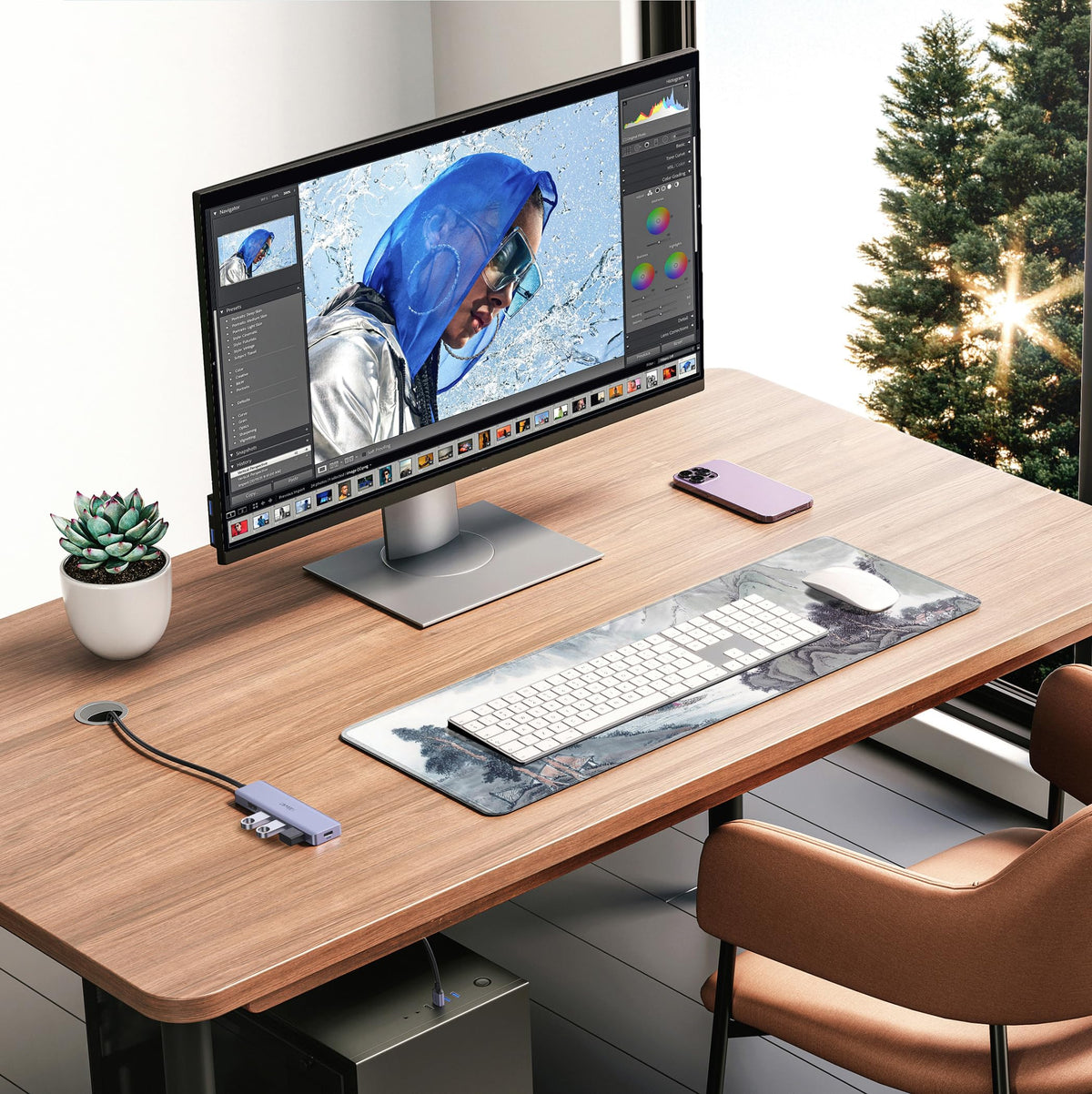 LL-COEUR XXL Landscape Gaming Mouse Pad Computer Keyboard Mat Office Desk Pad (Landscape 1, 31.4" x