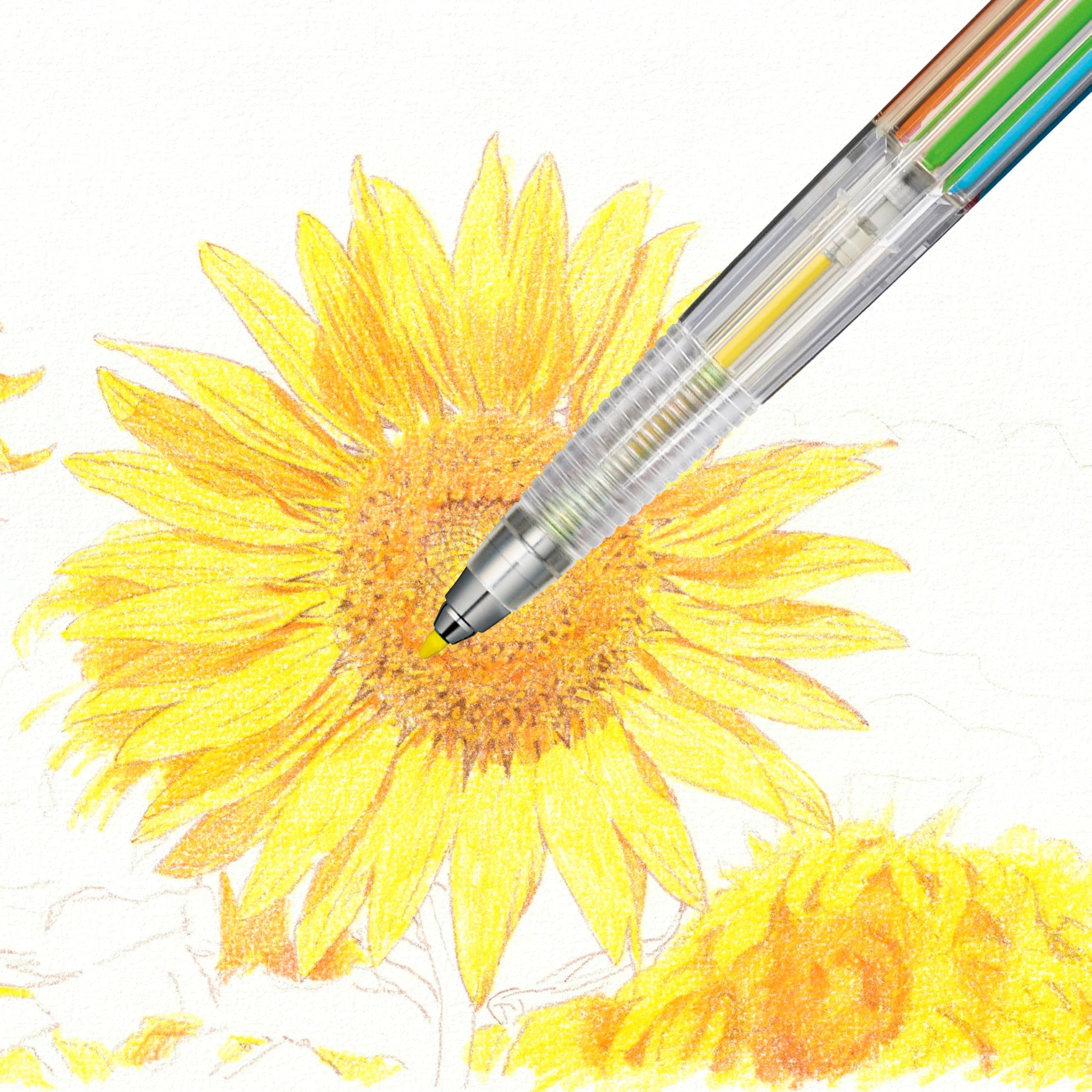 Pentel Art Multi 8 Set (XPH804ST), Mechanical Pencil with 8 Color Leads (2.0mm), Includes Sharpener