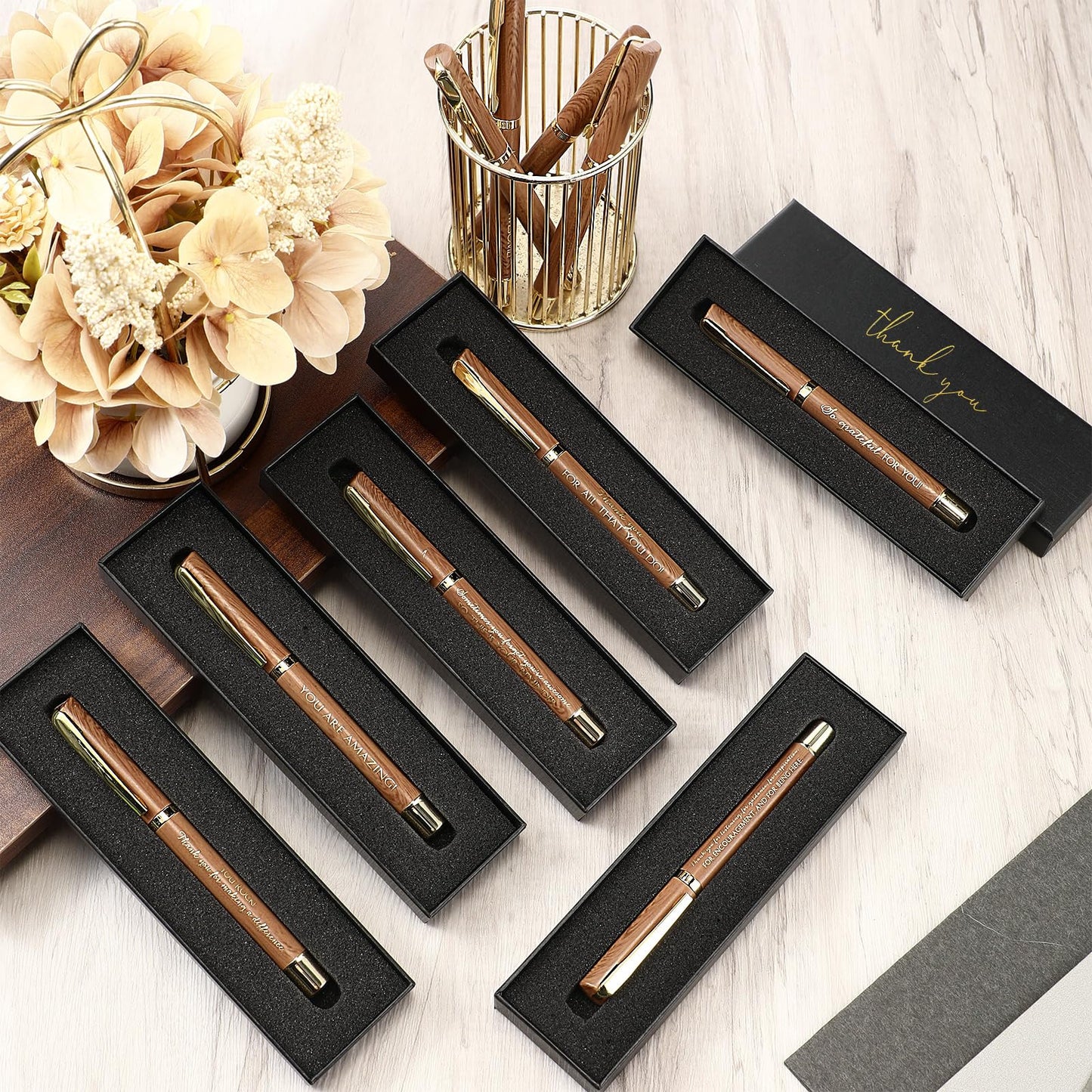 PerKoop 10 Sets Thank You Gifts, Appreciation Pens with Boxes for Men Women