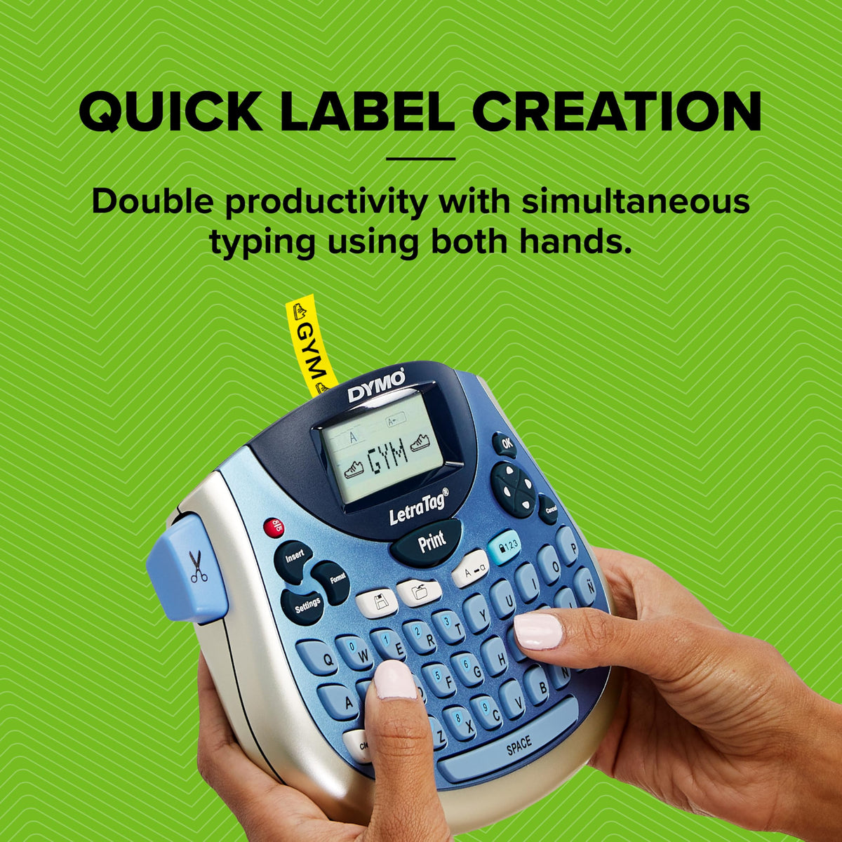 Dymo LetraTag LT-100T Label Maker | Portable Label Printer with QWERTY Keyboard | Silver | Ideal