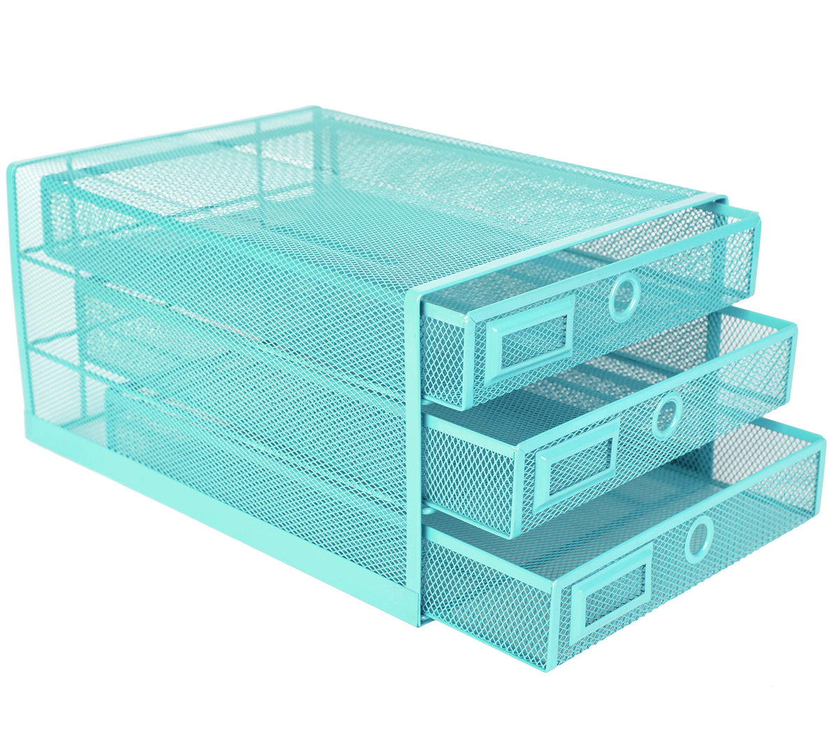 Annova Desk Organizer Wire Mesh 3 Tier Sliding Drawers Paper Sorter/Multifunctional/Premium Solid
