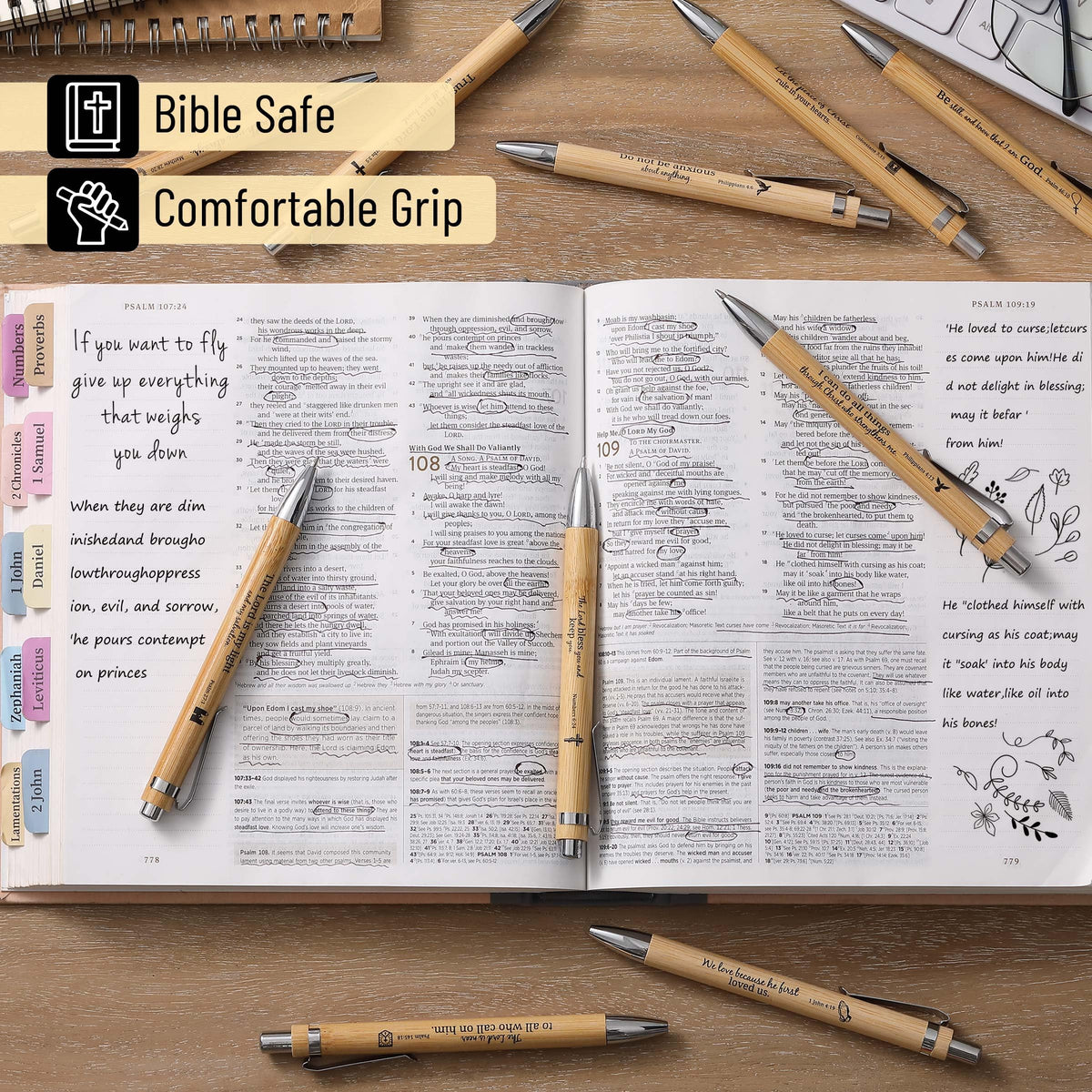 Mr. Pen- Bible Verse Pens Bulk, 200 Pack, Black Ink, Retractable