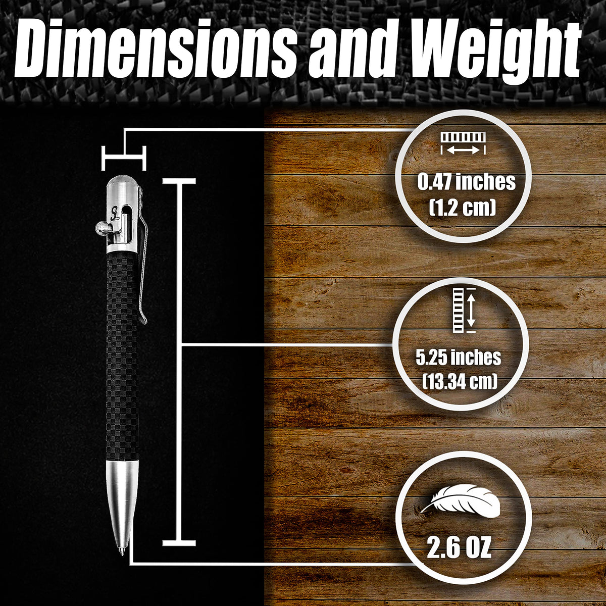 SL Simple Limit Carbon Fiber Bolt Action Pen with Gift Box & Premium Metal Retractable Ballpoint