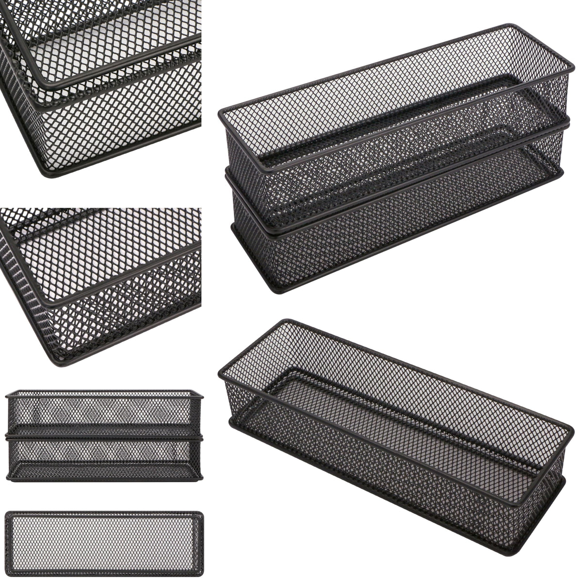 Annova Mesh Stackable Drawer Cabinet and Shelf Organizer Bins Storage Basket School Office Supply