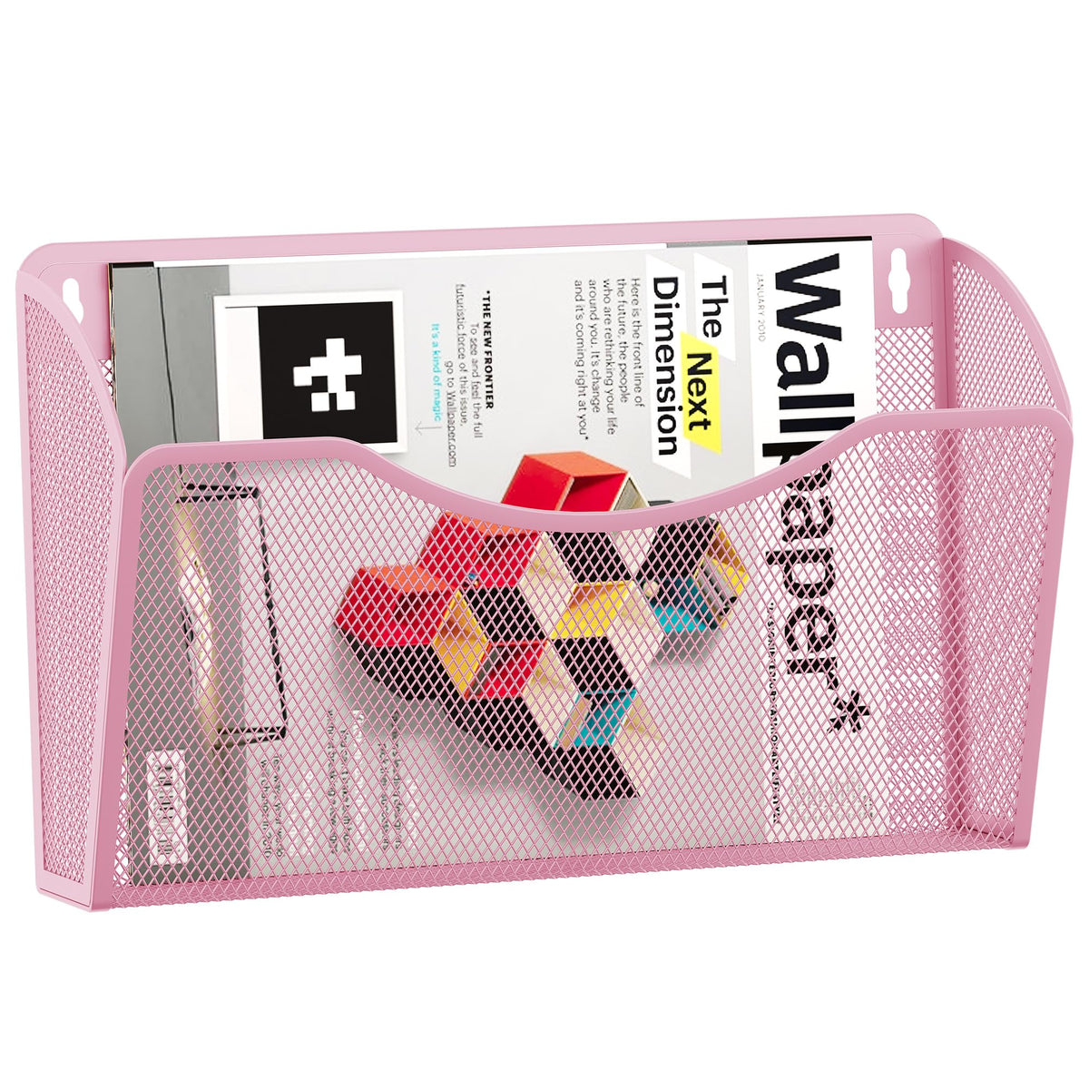 EasyPAG Wall File Organizer, Metal Mesh Hanging File Folder Holder for Letter/A4 Size Folders