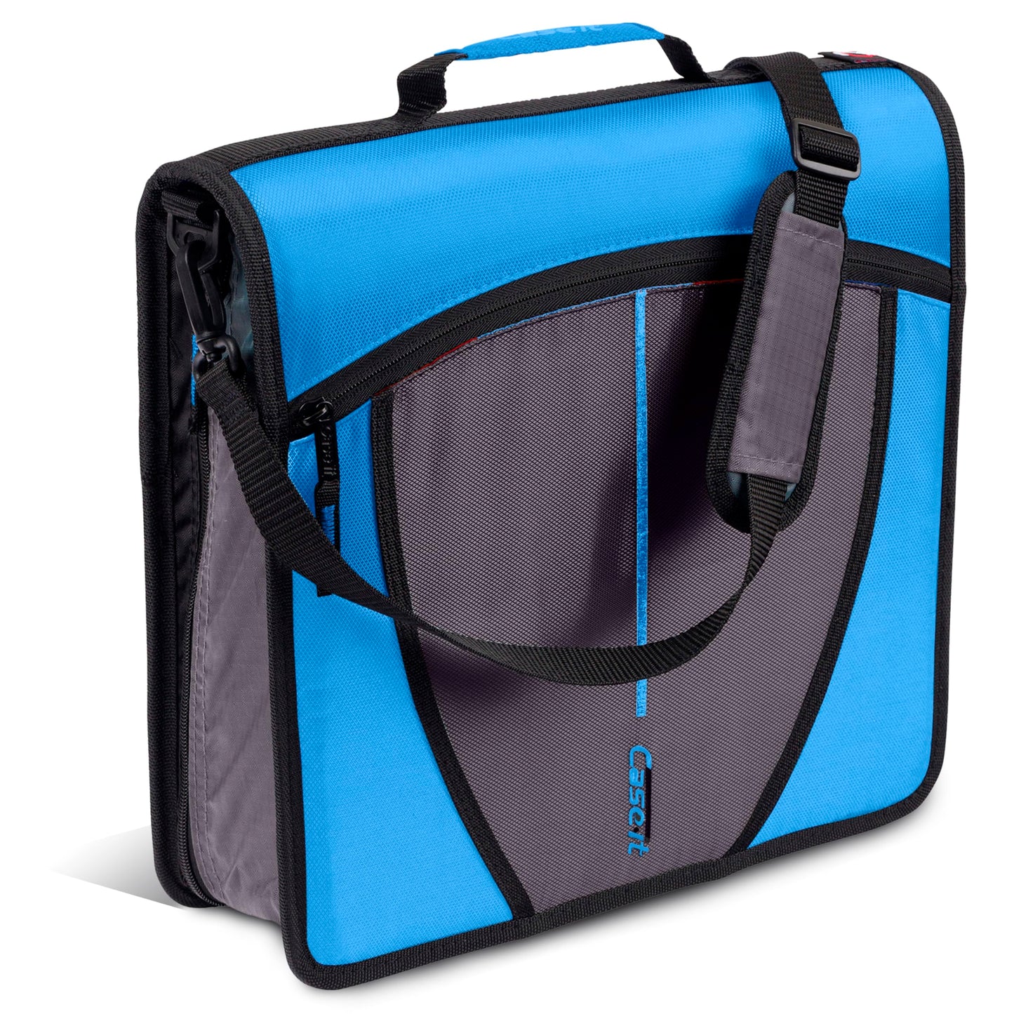 Case-it School Zipper Binder | 3" O-Rings | 600-Sheet | D-146 Denim Blue