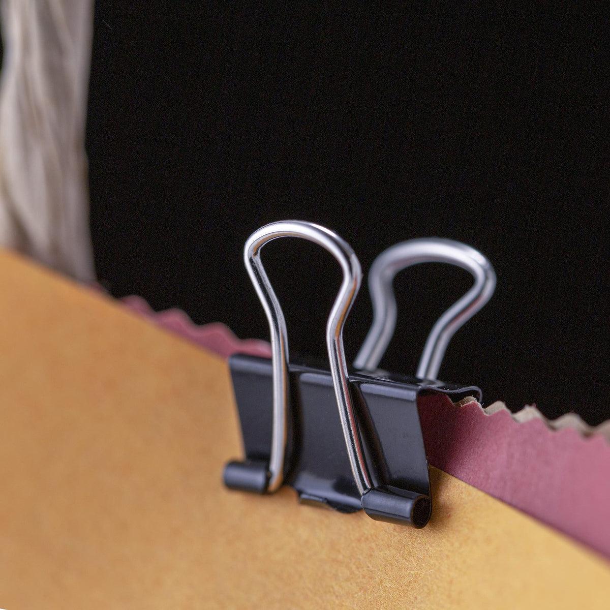 Officemate Mini Binder Clips, 144 Count (12 Boxes of 12 Clips), Heavy-Duty Metal Handles, Black