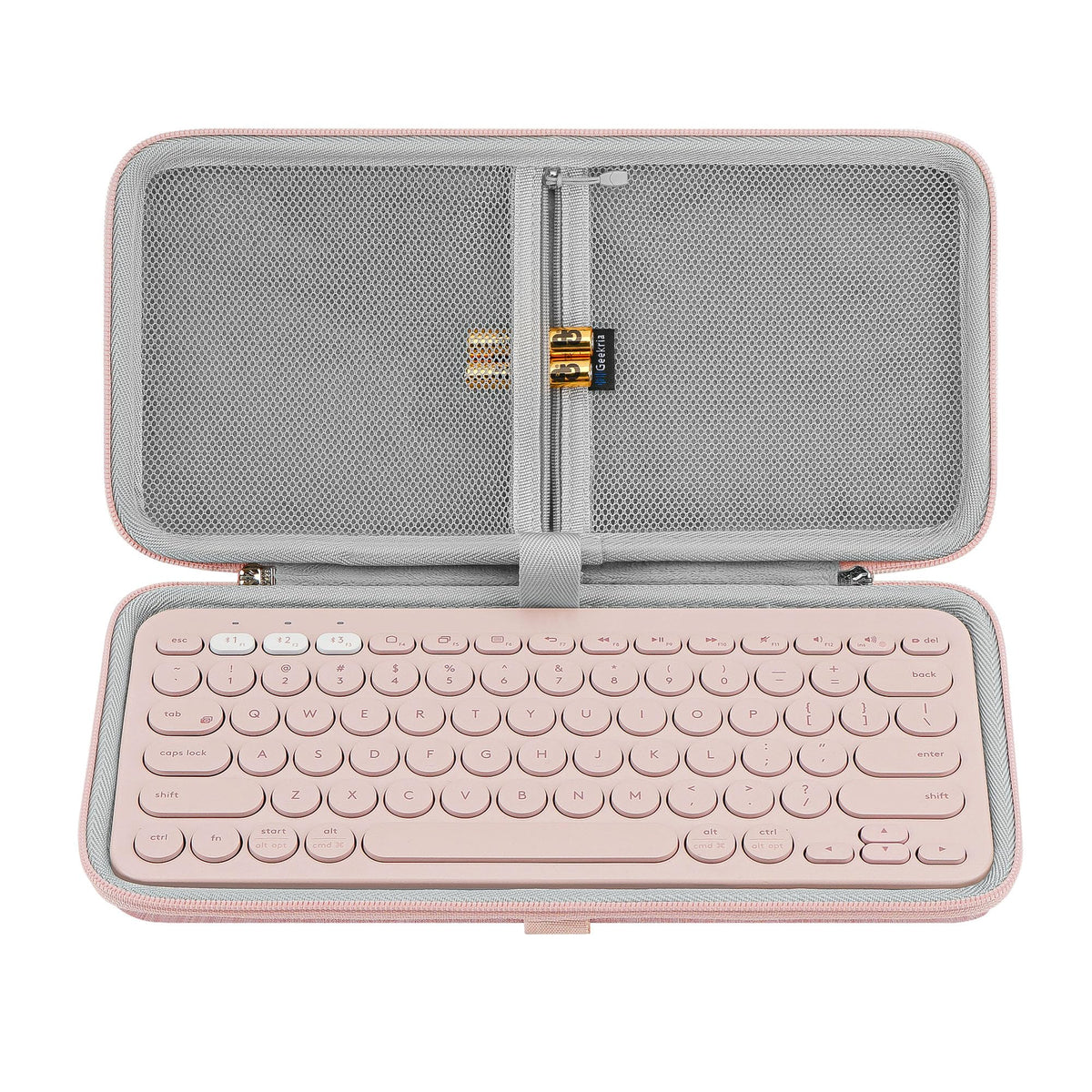 GEEKRIA Keyboard Carrying Case, Hard Shell Protective Travel Bag for Small Compact Keyboard
