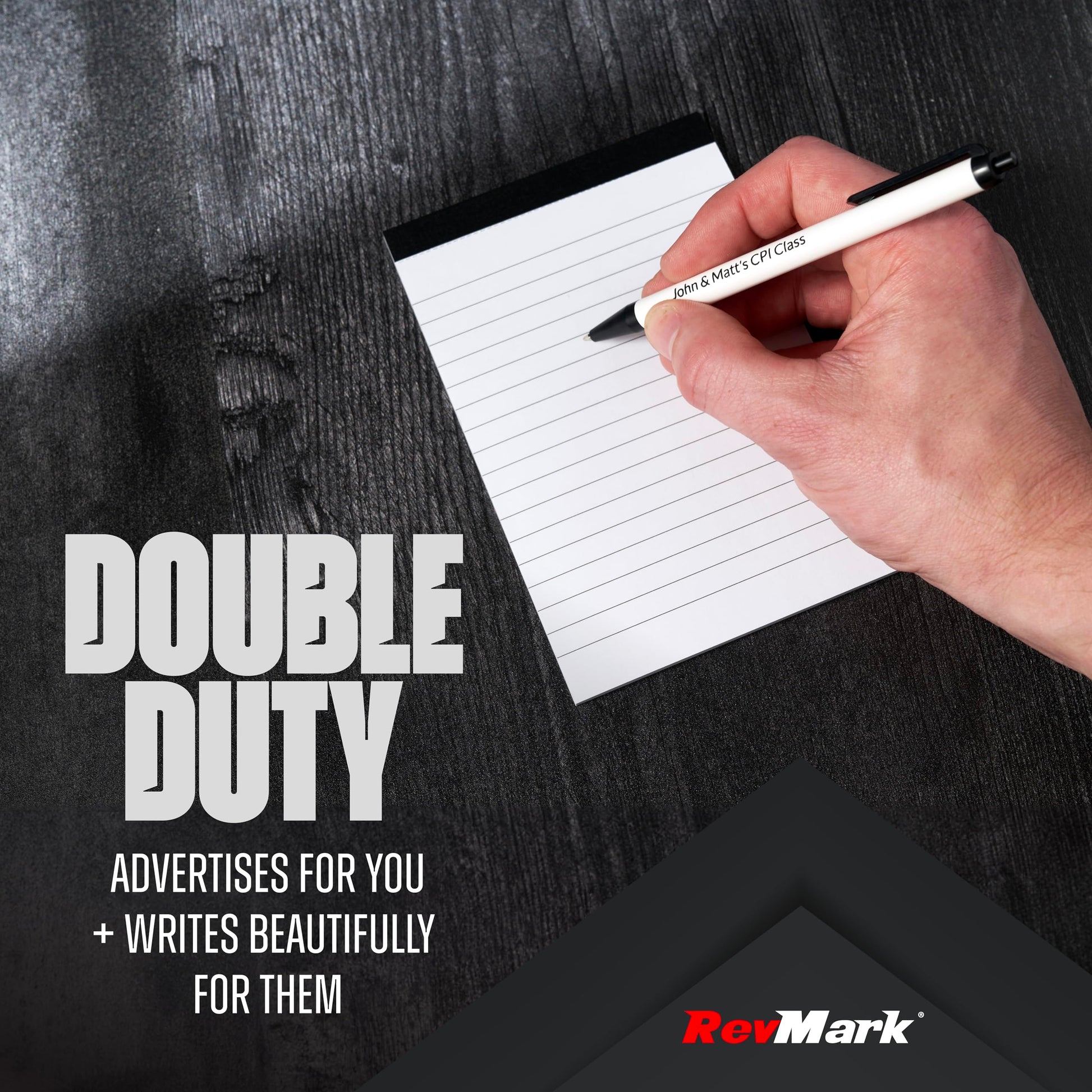 RevMark Personalized Ballpoint Pen, Custom Printed Name, Business or Event Information, Timeless