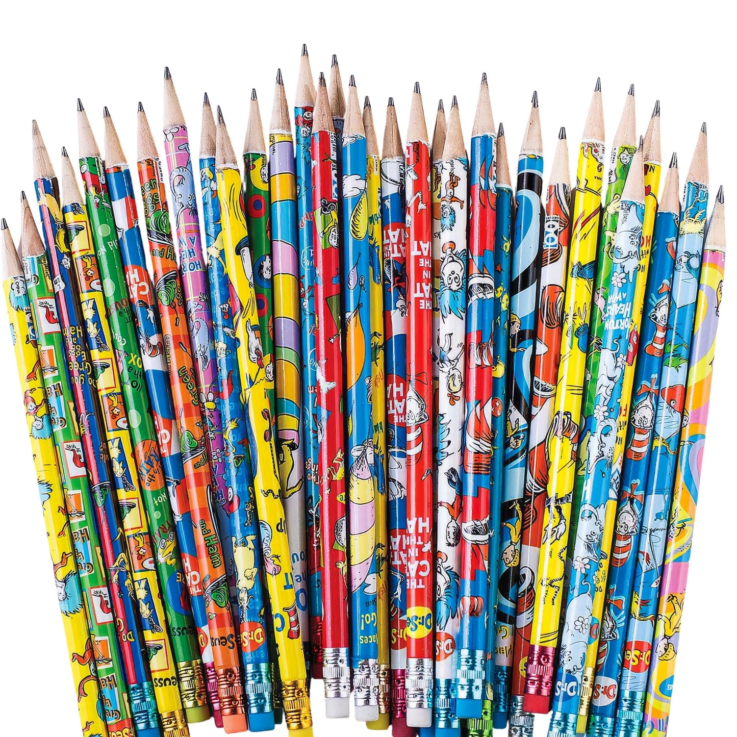 Raymond Geddes 69743 Dr. Seuss Assorted Number 2 Pencils For Kids (Pack of 72)