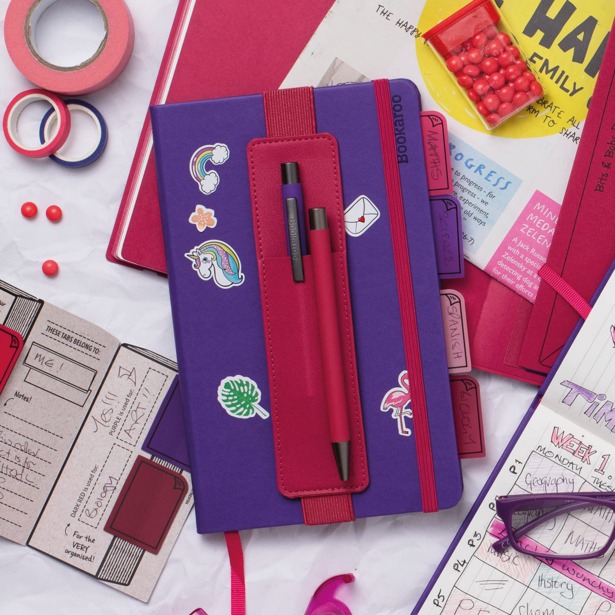 Bookaroo Pen Pouch - Pink