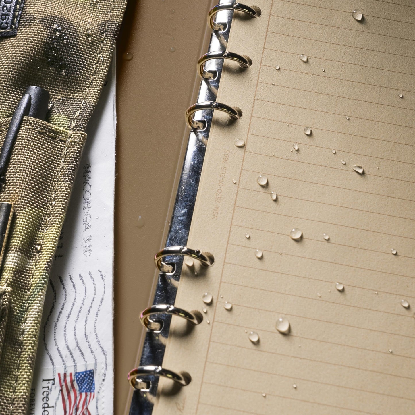 Rite In The Rain Weatherproof 1/2" Ring Binder, 5.625" x 7.875", Tan Binder (No. 9200T)