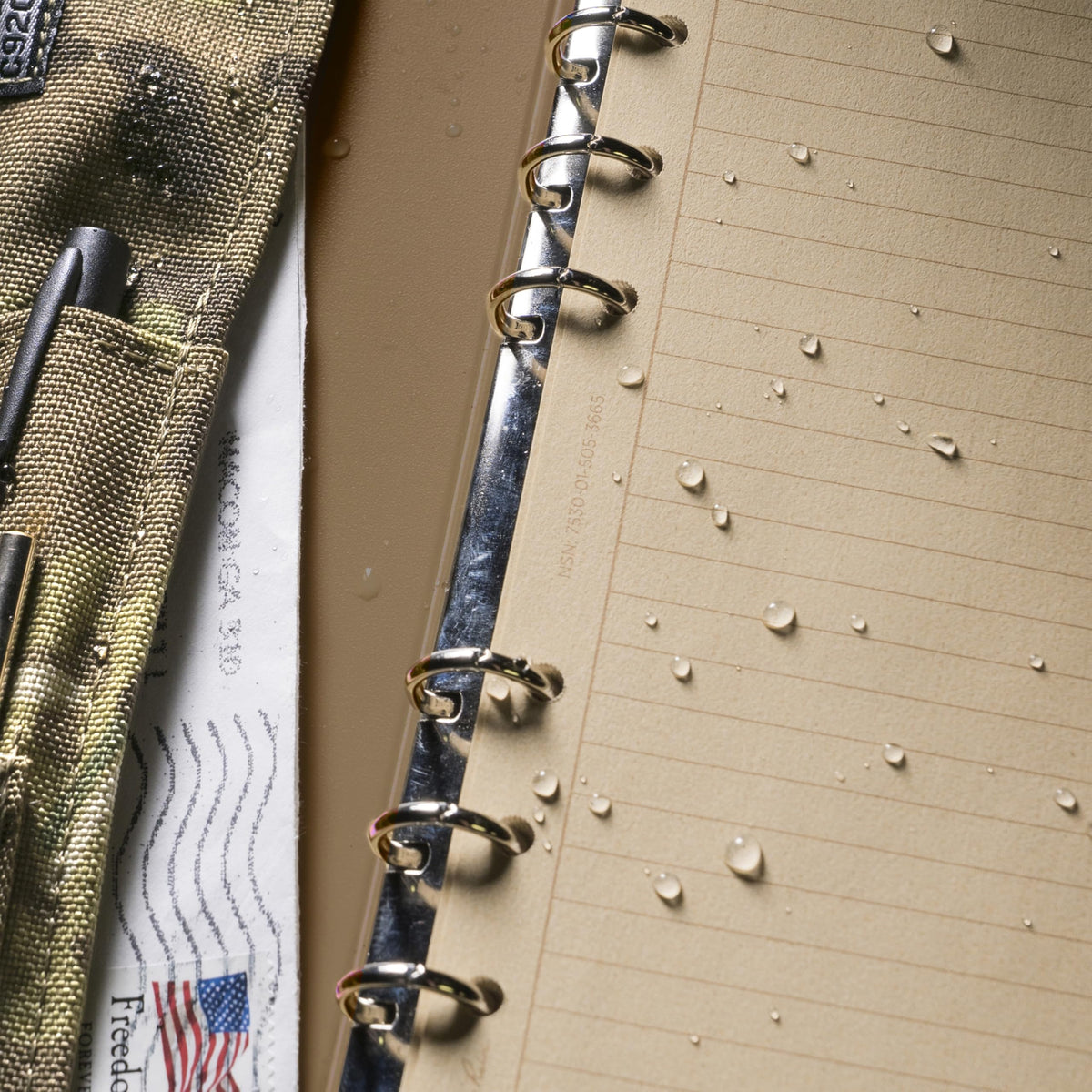 Rite In The Rain Weatherproof 1/2" Ring Binder, 5.625" x 7.875", Tan Binder (No. 9200T)