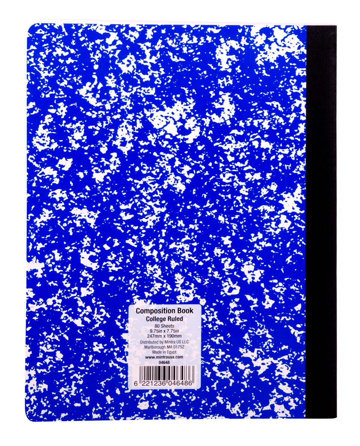 Mintra Office Composition Books - Sturdy Flexible Cover (4 Pack, Assorted Marble Comp - College