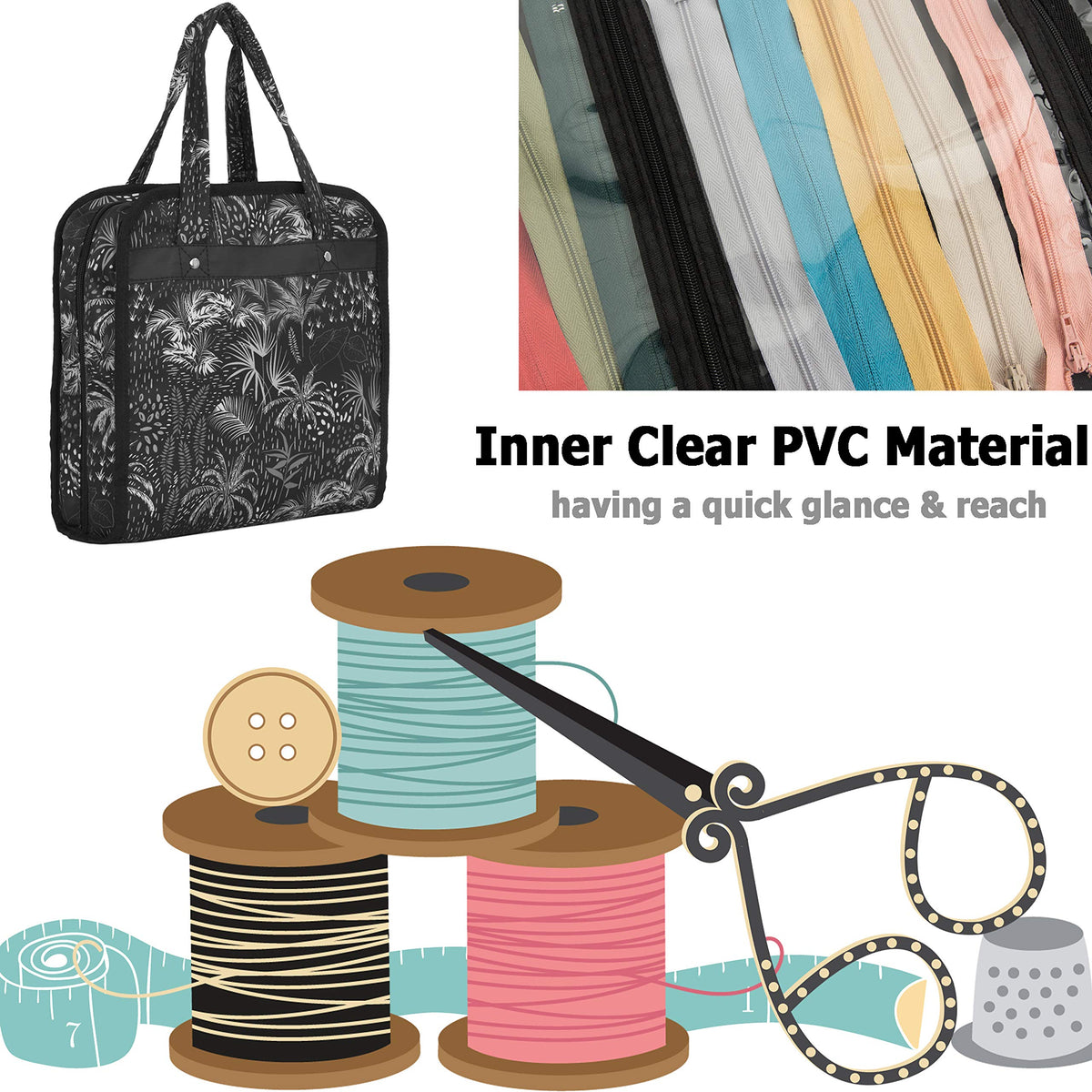 PACMAXI Sewing Accessories Storage Bag, Knitting, Craft Tools