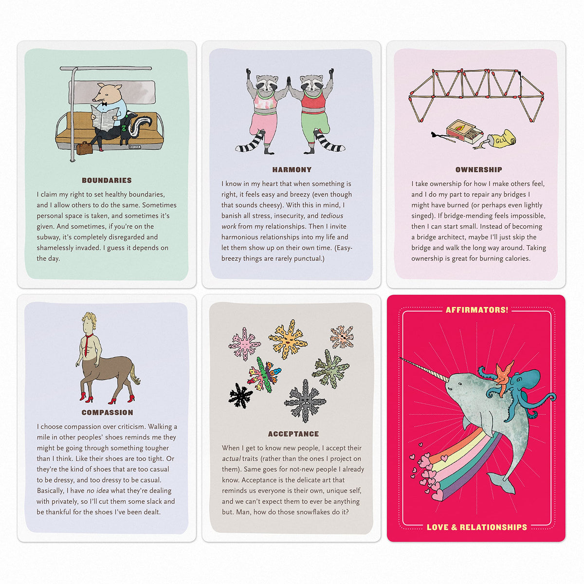 Affirmators! Love & Relationships Deck: 50 Affirmation Cards to Help You Help Yourself - Without