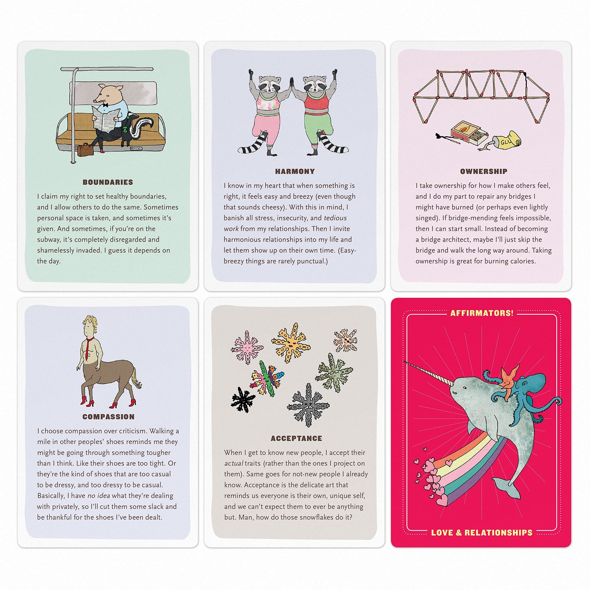 Affirmators! Love & Relationships Deck: 50 Affirmation Cards to Help You Help Yourself - Without