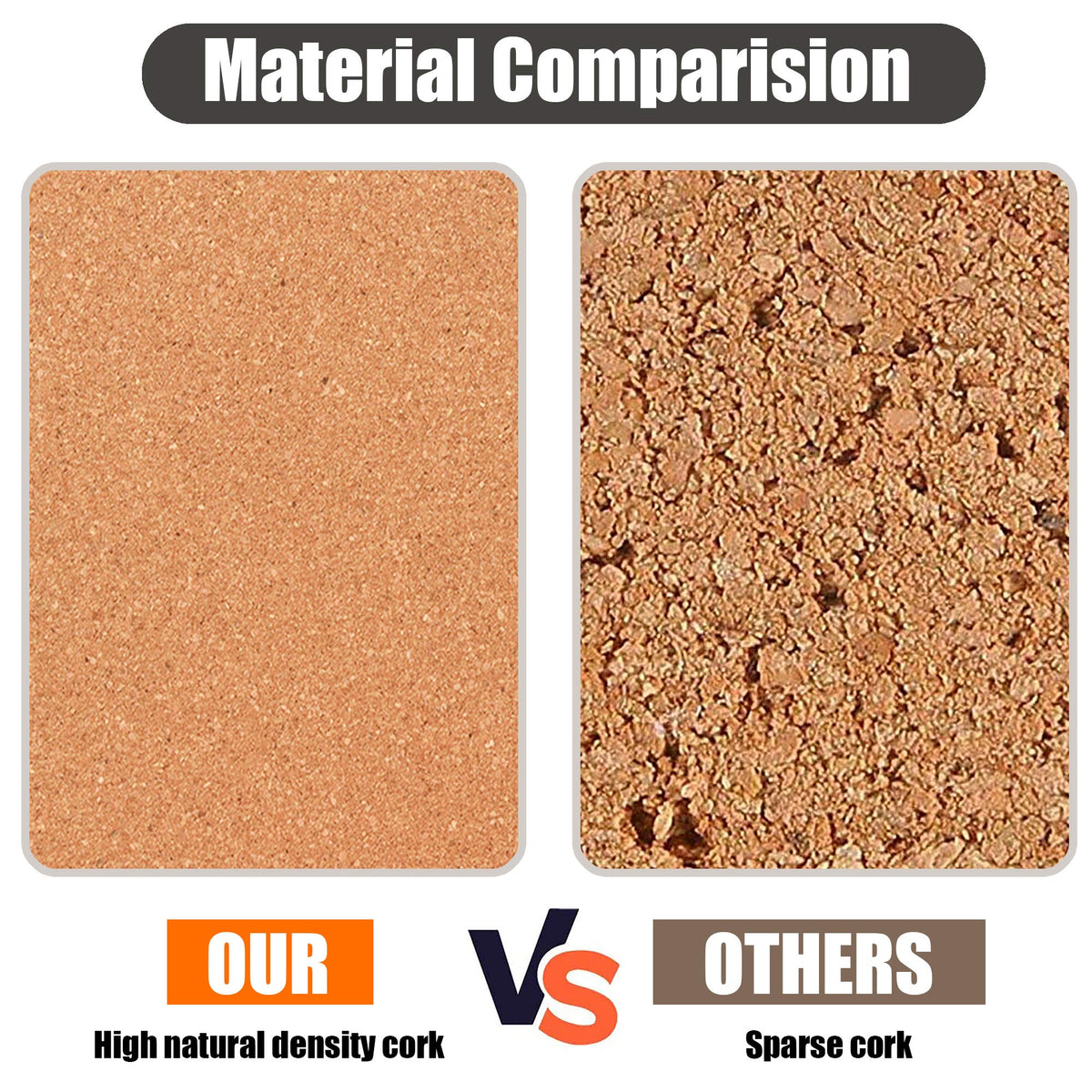 SUNGIFT Cork Board 12"x12" - 1/2 Inch Thick Self-Adhesive Tiles, 6 Pack