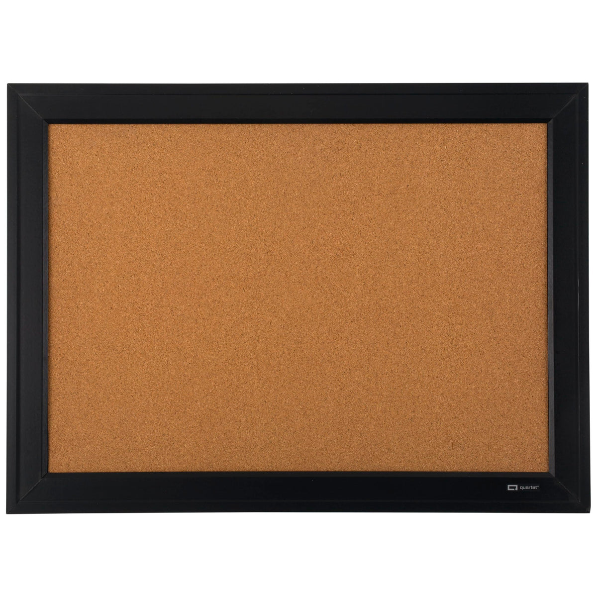 Quartet Cork Board Bulletin Board, 17" x 23", Framed Corkboard, Black Frame, Decorative Hanging Pin