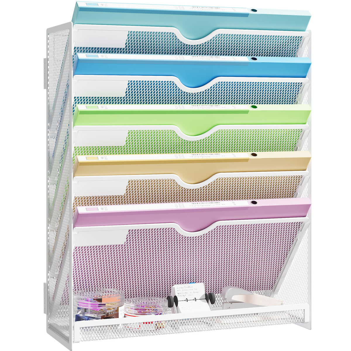 Kinkota Hanging Wall File Organizer 6-Tier Wall Mount Mail Organizer